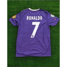 Legent Lady Real Madrid Cardiff 2017 Şampiyonlar Ligi Finali Cristiano Ronaldo 7 Nostalji Kıs Kol Forması