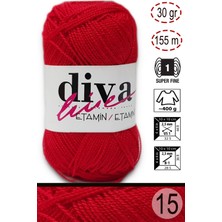 Diva İplik Diva Etamin 15 Kırmızı