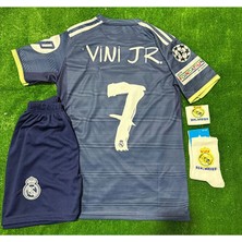 Legent Lady 2026 Real Madrid Vinicius Júnior Yeni Sezon Deplasman Lacivert Çocuk Forması 4’lü Set