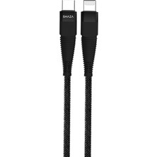 Shaza Type-C To Lightning Pd 5A 32W Örgülü Hızlı Şarj ve D