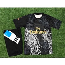 Legent Lady 2026 Cristiano Ronaldo //7/ Dragon Desenli Çocuk Forması 4'lü Set (Siyah)