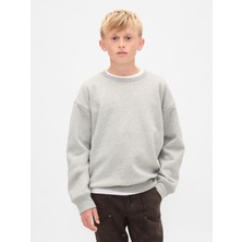 Gap Erkek Çocuk Gri Vintagesoft Relaxed Bisiklet Yaka Sweatshirt