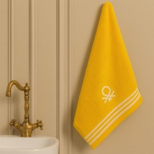 Benetton Home Banyo Havlu El Yüz Vücut Sarı %100 Pamuk 50X90 cm El Havlusu