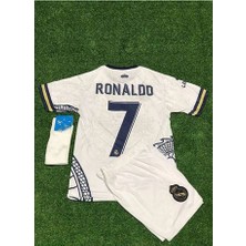 Legent Lady R̴/m̴a̴d̴r̴i̴d̴ 2026 Dragon Desenli Cristiano Ronaldo //7 Konsept Çocuk Forması 4'lü Set (Byz)