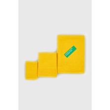 Benetton Home Banyo Havlu El Yüz Vücut Sarı %100 Pamuk 3 Lü Set 70X140 cm 50X90 cm 30X50 cm