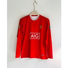Legent Lady C.ronaldo Manchester United Retro Futbol Forması Kısa Kol Nefes Alabilen Terletmez Forma