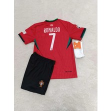 Legent Lady Cristiano Ronaldo Çocuk Futbol Forması Portekiz Hava Alabilen Polyester Kumaş Halısaha Forması