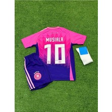 Legent Lady Almanya 2024 Jamal Musiala 10 Deplasman Pembe Çocuk Forması Forma Şort Çorap