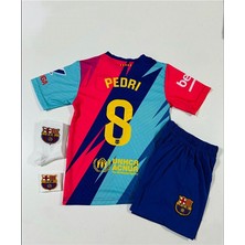 Legent Lady B.a.r.c.e.l.o.n.a 2024/25 Yeni Sezon Pedri Konsept Çocuk Forması 4'lü Set (Armalı)