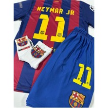 Legent Lady B̴a̴r̴c̴e̴l̴o̴n̴a̴ 2015 Şampiyonlar Ligi Finali Neymar Jr. //11 Nostalji Çocuk Forması 4 Lü Set