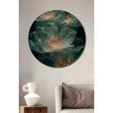Teona Ahşap Büyülü Çiçekler Ahşap Mdf Dekoratif Ev/işyeri Duvar Tablo Yuvarlak Ev/işyeri Duvar Tablo