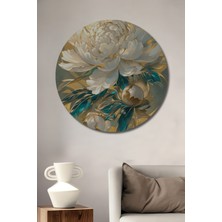 Teona Ahşap Zarif Şakayık Çiçeği Ahşap Mdf Dekoratif Ev/işyeri Duvar Tablo Yuvarlak Ev/işyeri Duvar Tablo