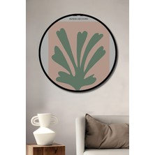 Teona Ahşap Çerçeve Görünümlü Matisse Ilhamlı Dekoratif Ahşap Mdf Ev Duvar Tablo Yuvarlak Ev Duvar Tablo