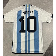 Legent Lady Arjantin Milli Takım Lionel Messi Baskılı Futbol Forması Özel Forma Kumaşı