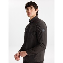 Discovery Expedition D5WM-GML3710 Antrasit Relaxed Düz Erkek Gömlek