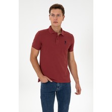 U.S. Polo Assn. Erkek Vişne Basic Tişört 50298041-VR223