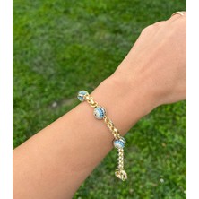 Nunu Takı 14K Top Nazar Boncuklu Bileklik