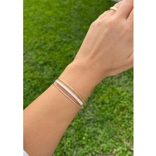 Nunu Takı Altın Renkli Üç Sıra Kelepçe