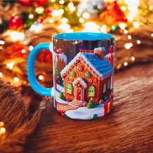 Kurabiye Ev Renkli Mega Kupa Hediyelik Çay-Kahve Kupası-Tasarım Kupa Bardak