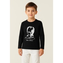Gala Stil Gala Atatürk Baskılı Uzunkol Ünisex Çocuk Tişört