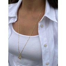 Nunu Takı Göz Charmlı Uzun Kolye