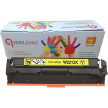 Qprint Hp W2212X 207X Muadil Toner Çipli Sarı Yüksek Kapasite Toner M255 Mfp M282 Mfp M283