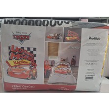 Özdilek Lisanslı Disney Çocuk Yatak Örtüsü Takımı Tek Kişilik Gri Cars Fast