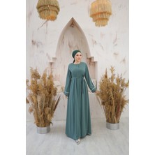 Nissra Ankanoor Mint Gizli Patlı Biyeli Abaya Kol Ferace ANKA255058