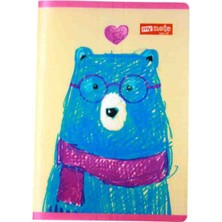 Mynote Ayı Desenli A4 100 Yaprak Çizgili Pp Kapak Dikişli Defter