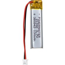 380942 3.7 Volt 130 Mah Lityum Polimer Pil