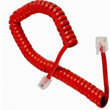 Telefon Spiral Kablo Kırmızı