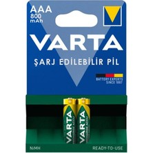 56703 1.2V 800 Mah Şarjlı Aaa Ince Kalem Pil (2'li Paket)