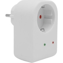 PM-18521 Durum Ledli Akım Korumalı Tekli Priz 16 Amper - 3500 Watt Tekli Beyaz
