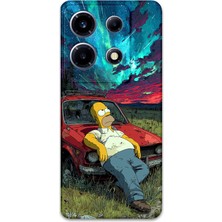 Gramaphone Infinix Note 30 Vıp Uyumlu Simpson Desenli Telefon Kılıfı + Ekran Koruyucu - 5938