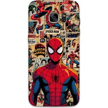 Gramaphone Galaxy S7 Edge Uyumlu Spiderman Desenli Telefon Kılıfı + Ekran Koruyucu - 5934