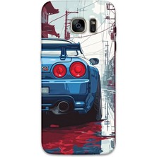 Gramaphone Galaxy S7 Edge Uyumlu Araba Desenli Telefon Kılıfı + Ekran Koruyucu - 5761