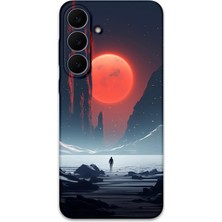 Gramaphone Galaxy S25 Fe Uyumlu Uzay Desenli Telefon Kılıfı + Ekran Koruyucu - 5861