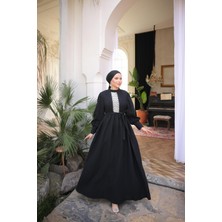 Nissra Ankanoor Dantel ve Nervürlü Müslin Elbise ANKA255087