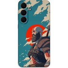 Gramaphone Galaxy S25 Fe Uyumlu Kratos Desenli Telefon Kılıfı + Ekran Koruyucu - 5824