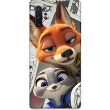 Gramaphone Galaxy Note 10 Plus Uyumlu Zootopia Desenli Telefon Kılıfı + Ekran Koruyucu - 5942