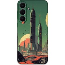Gramaphone Galaxy S25 Fe Uyumlu Uzay Desenli Telefon Kılıfı + Ekran Koruyucu - 5870