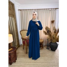 Nissra Ankanoor Lacivert Yarım Pat Düğmeli Örme Elbise ANKA258064