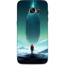 Gramaphone Galaxy S7 Edge Uyumlu Uzay Desenli Telefon Kılıfı + Ekran Koruyucu - 5864