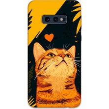 Gramaphone Galaxy S10E Uyumlu Kedi Desenli Telefon Kılıfı + Ekran Koruyucu - 5783