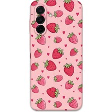 Gramaphone Galaxy A17 Uyumlu Çilek Desenli Telefon Kılıfı + Ekran Koruyucu - 5804