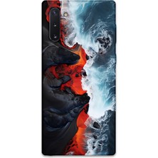 Gramaphone Galaxy Note 10 Uyumlu Mermer Desenli Telefon Kılıfı + Ekran Koruyucu - 5811