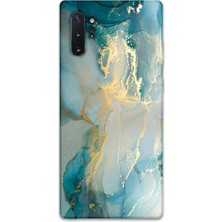 Gramaphone Galaxy Note 10 Plus Uyumlu Mermer Desenli Telefon Kılıfı + Ekran Koruyucu - 5814