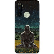 Gramaphone Realme 6 Pro Uyumlu Retro Desenli Telefon Kılıfı + Ekran Koruyucu - 5844