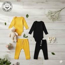 Kiddy Boo 2 Li Premium Set %100 Pamuk 0-3 Ay/24-36 Ay (3 Yaş)Arası Zıbın Çıtçıtlı Body ve Pantolon Takımı Unisex Kız Erkek Bebek Veçocuk2