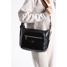 Sanmorris Kadın 4 Bölmeli Suni Yumuşak Deri Omuz ve Sırt Çantası 1436